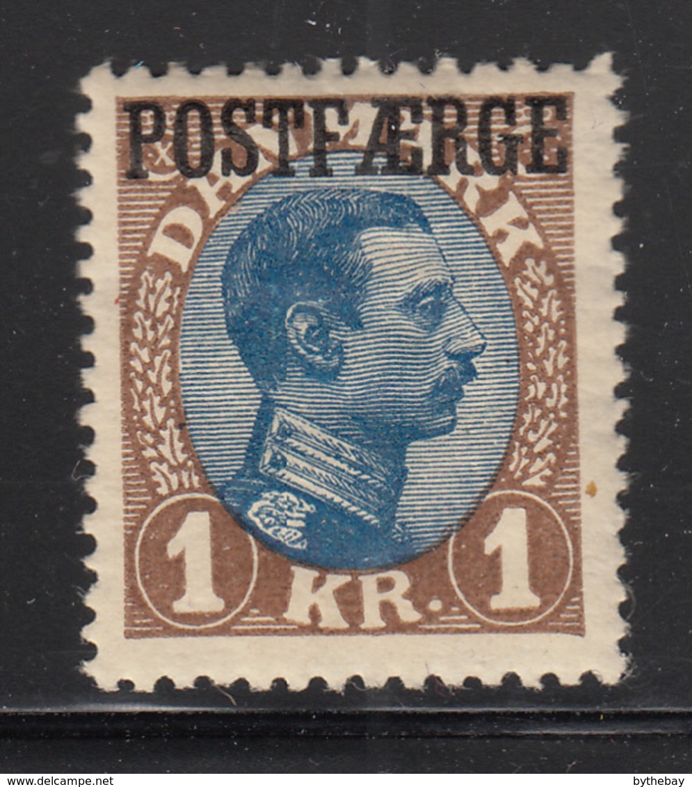 Denmark 1924 MH Sc #Q9 POSTFAERGE On 1k King Christian X Type I - Colis Postaux