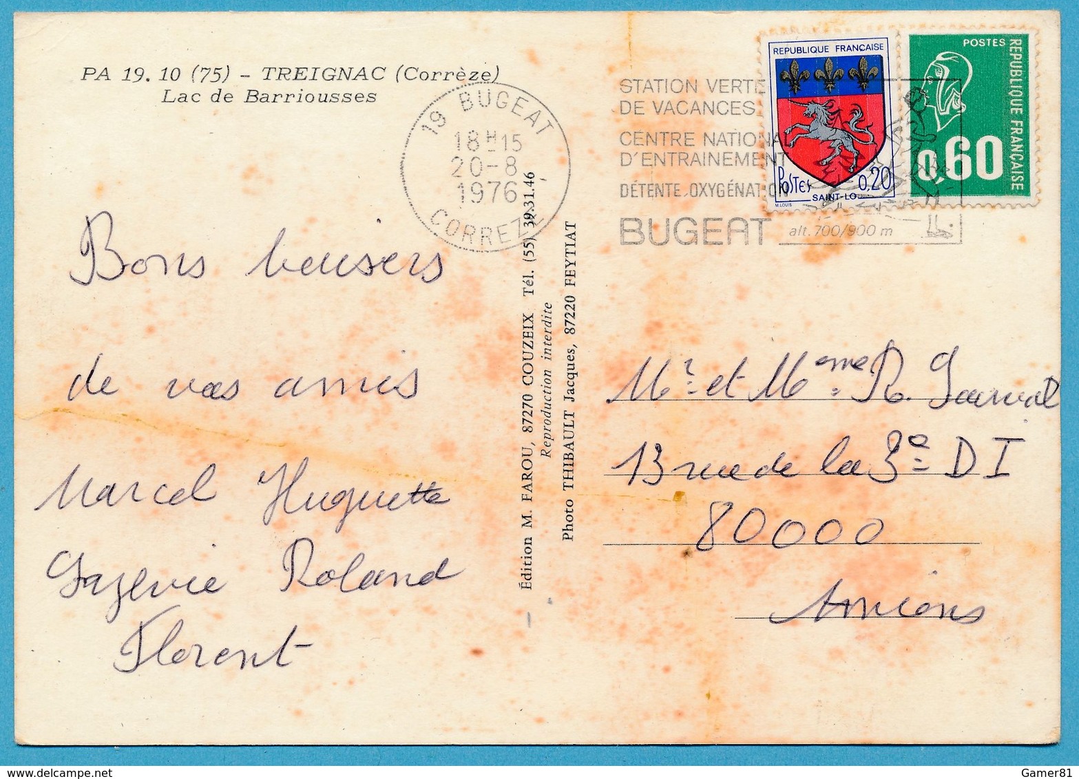 Souvenir De TREIGNAC - Multivues Blason - Carte Circuilé 1976 - Treignac