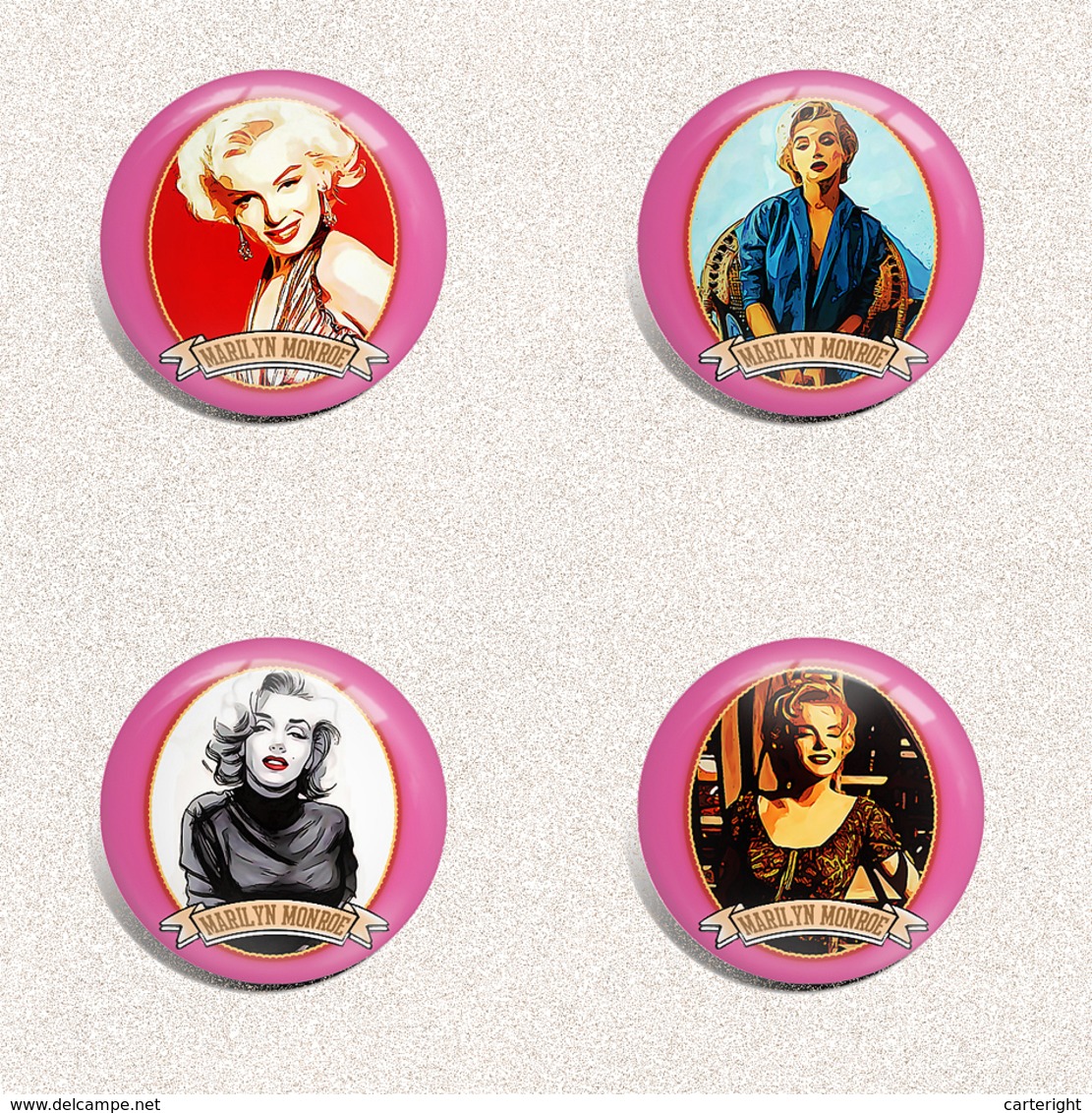 35 X Marilyn Monroe Movie Film Fan ART BADGE BUTTON PIN SET 14 (1inch/25mm Diameter) - Films