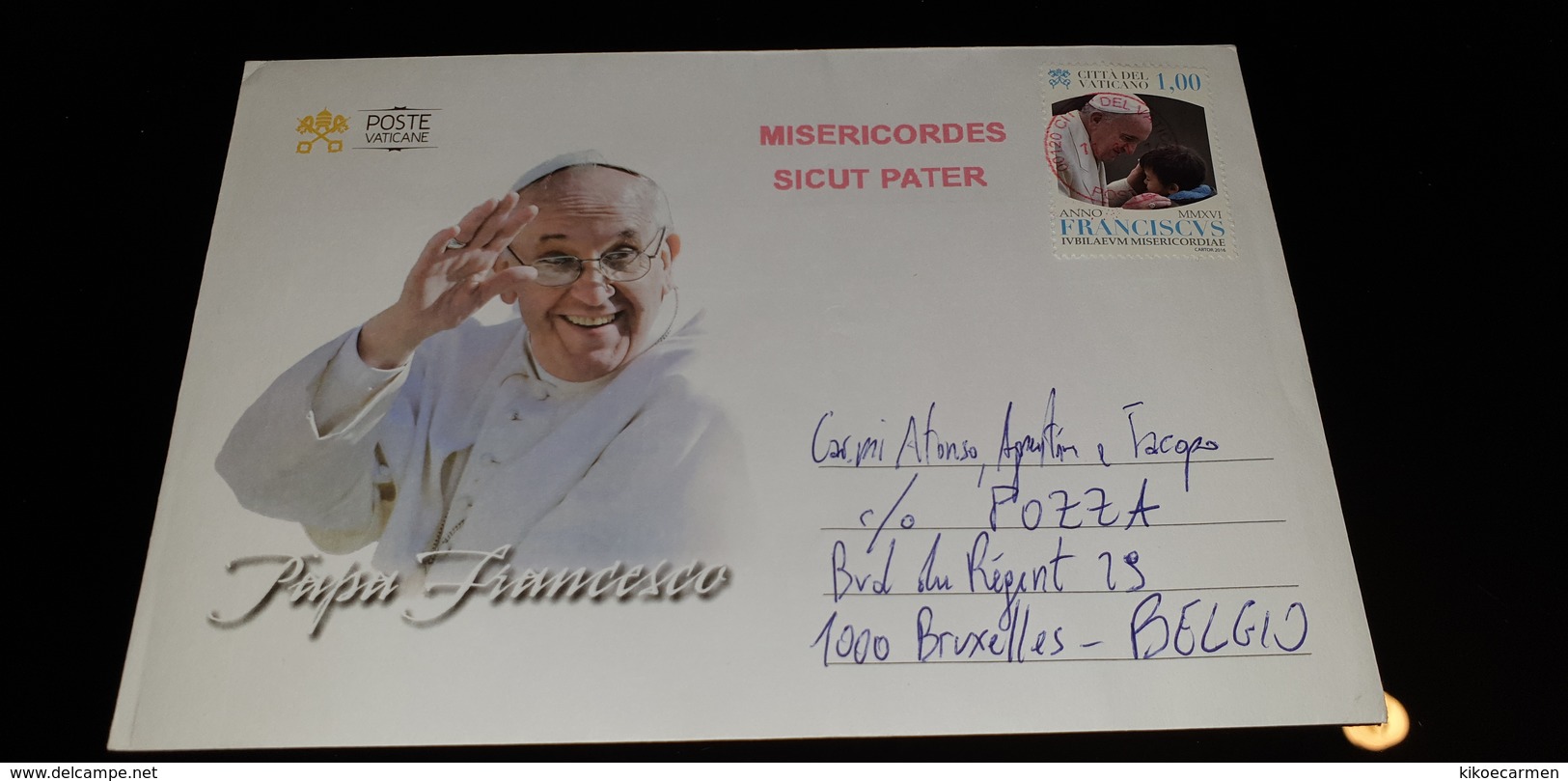 MISERICORDES SICUT PATER 2016 Franciscus Papa Francesco 1 Euro Iubilaeum Misericordiae Vaticano Scv Vatican City - Maschinenstempel (EMA)