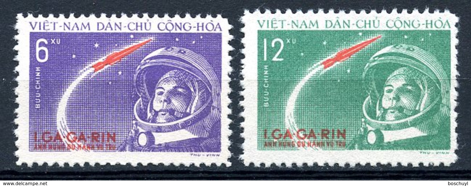 Vietnam, 1961, Space, Gagarin, Astronaut, Cosmonaut, MNH, Michel 166-167 - Vietnam