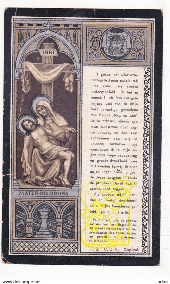 DP Romanie J. Belpaire ° Wijtschate Heuvelland 1872 † Ieper 1927 X Georges Paret - Images Religieuses