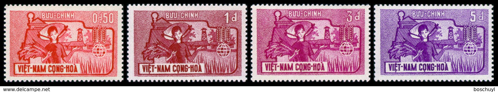Vietnam, South, 1963, Freedom From Hunger, FAO, United Nations, MNH, Michel 284-287 - Viêt-Nam