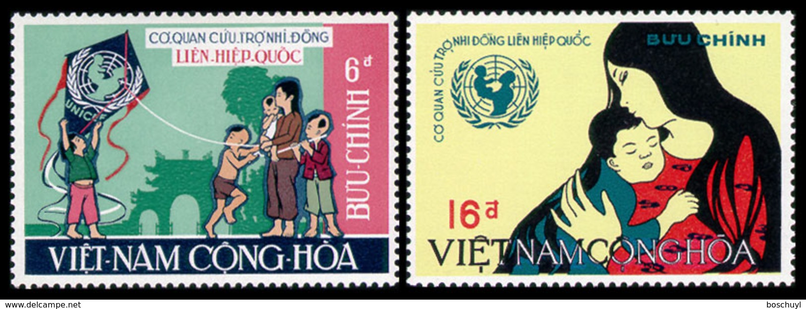 Vietnam, South, 1968, UNICEF, United Nations, MNH, Michel 414-415 - Viêt-Nam