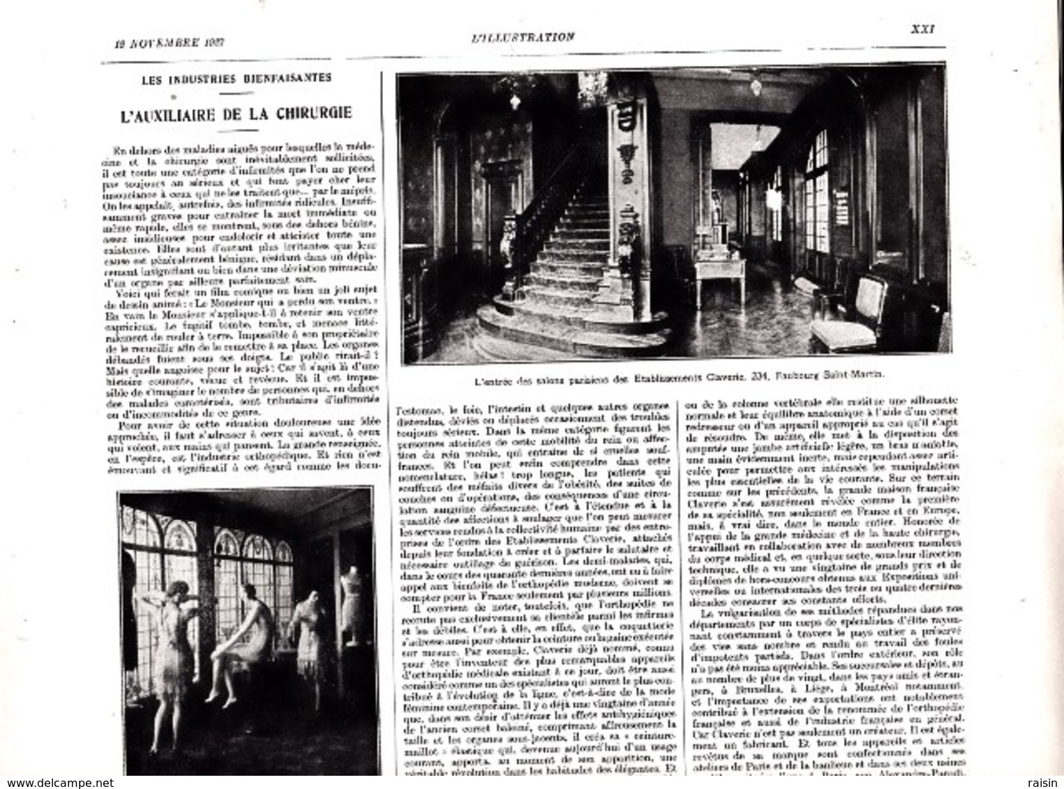 1927 Industries CLAVERIE établissements,AtelierTissage Usine Romilly-sur-Seine,salons,mannequins TBE - Non Classés