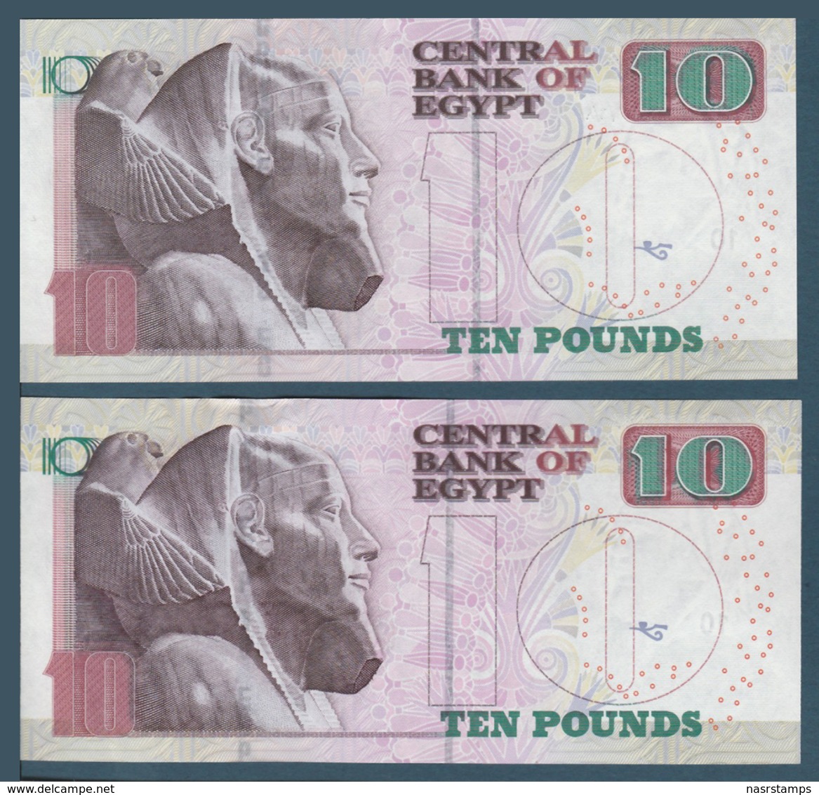 Egypt - 2016 - Normal & Space Out - Prefix "391" - ( 10 EGP - P-64 - Sign AMER ) - Egypte