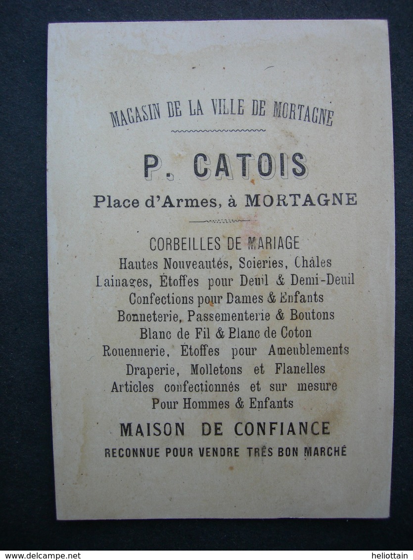 CHROMO Doré Lith J Bognard / P Catois Mortagne : LE PETIT VIGNERON FUMANT LA PIPE / Victorian Trade Card - Autres & Non Classés