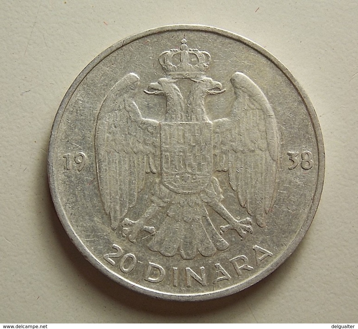 Yugoslavia 20 Dinara 1938 Silver - Yougoslavie
