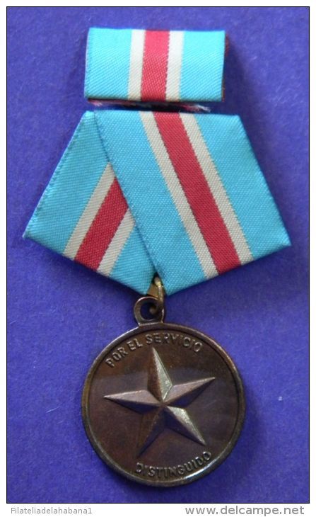 *O311 CUBA MILITAR MEDAL. MININT. DISTINGUISHED SERVICE - Sonstige & Ohne Zuordnung