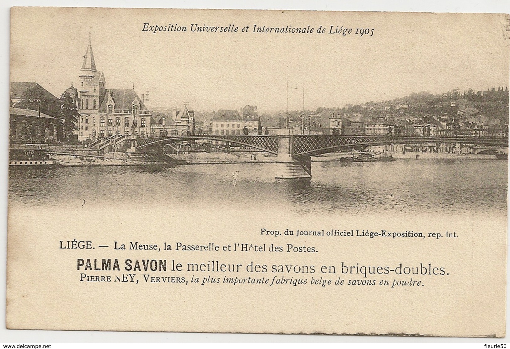 LIEGE - Lot De 2 Cartes: Exposition Universelle Et Internationale, 1905. Publicité Palma Savon. Pierre Ney, Verviers. - Liege