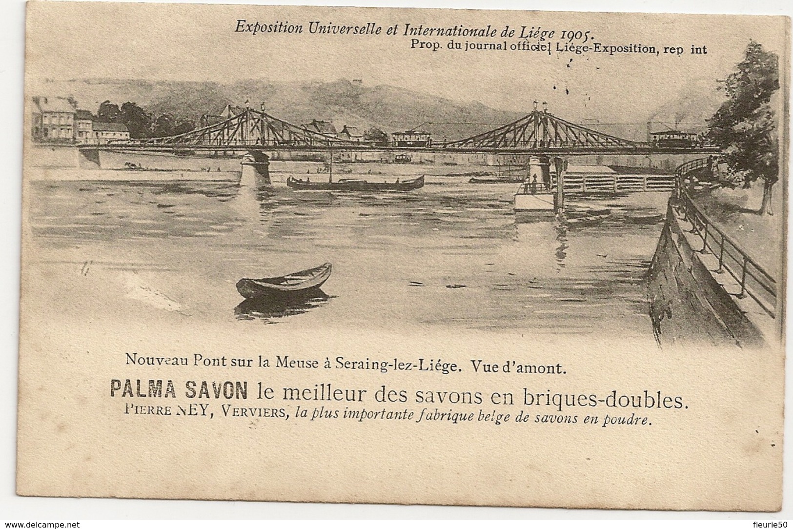 LIEGE - Lot De 2 Cartes: Exposition Universelle Et Internationale, 1905. Publicité Palma Savon. Pierre Ney, Verviers. - Liege