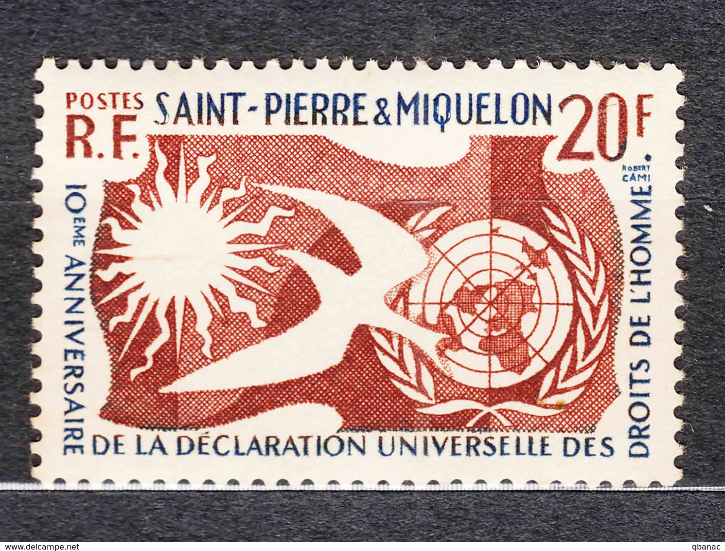 St. Pierre & Miquelon 1958 Mi#389 Mint Never Hinged - Nuevos