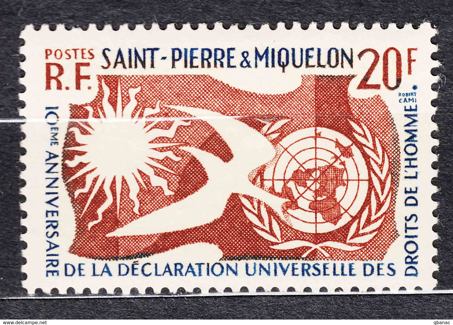 St. Pierre & Miquelon 1958 Mi#389 Mint Hinged - Nuevos