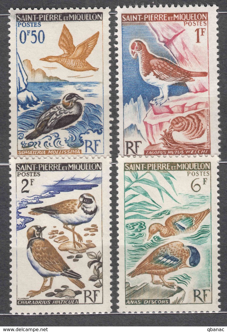 St. Pierre & Miquelon 1963 Birds Mi#398-401 Mint Never Hinged - Neufs