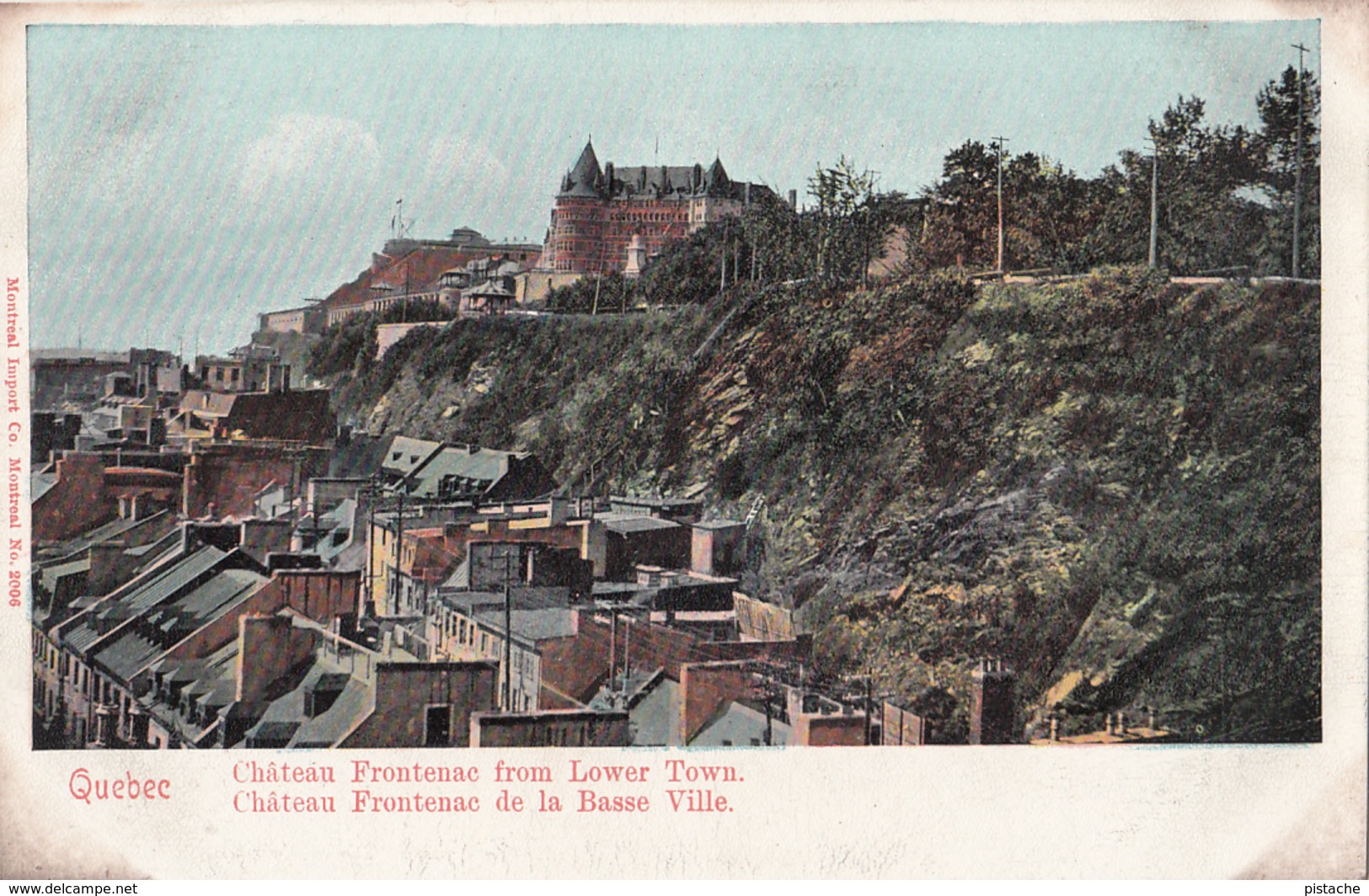 Vintage 1910-1915 - Château Frontenac From Lower Town - Basse Ville - Unused  - 2 Scans - Québec - Château Frontenac