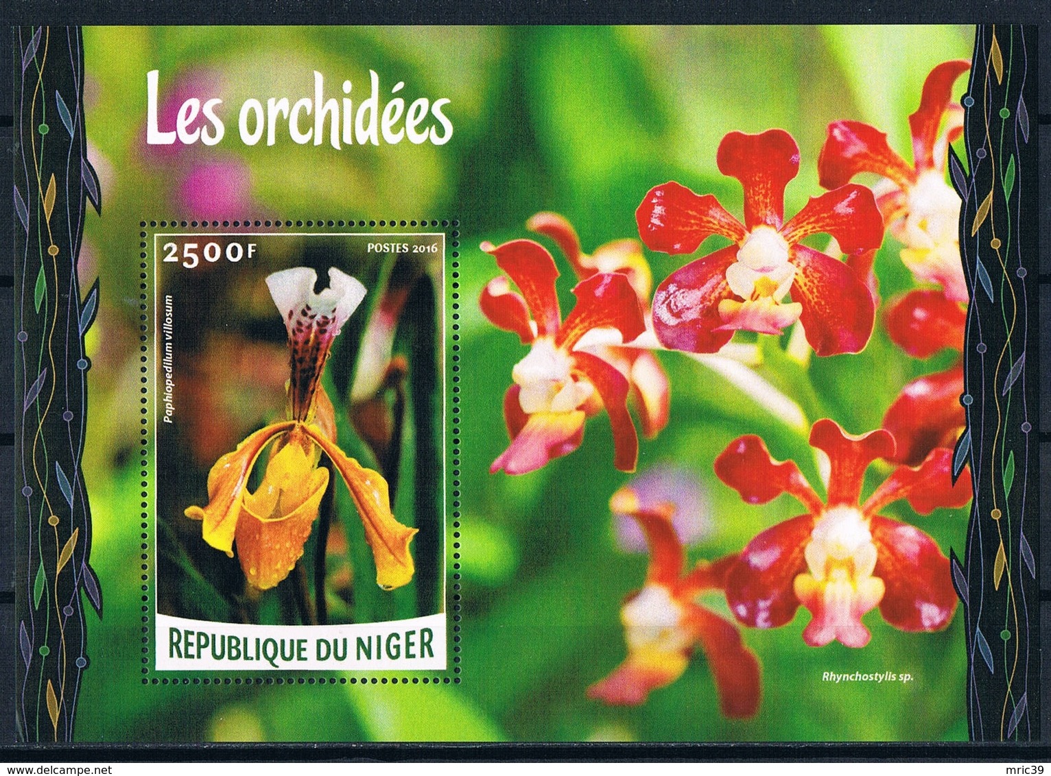 Bloc Sheet Fleurs Orchidees Flowers Orchids  Neuf ** MNH  Niger 2016 - Orquideas