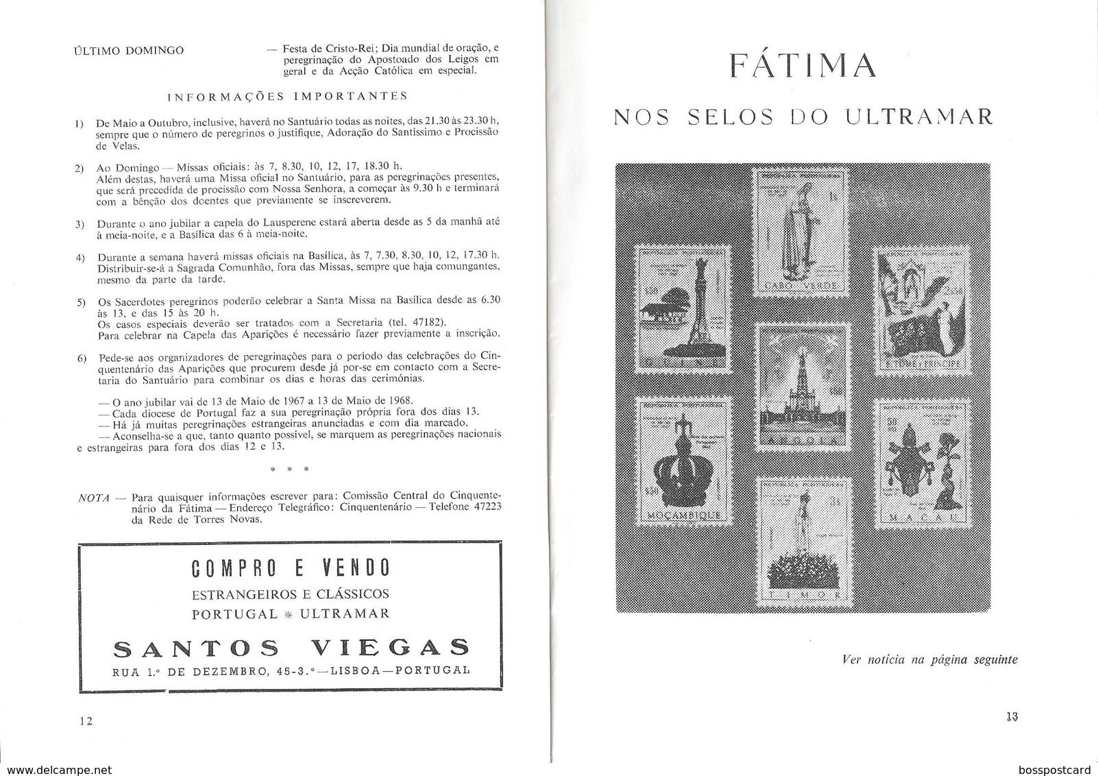 Fátima - São Gabriel,1967, União Portuguesa De Filatelia Cristã - Cinquentenário Das Aparições Leiria Santarém - Revues & Journaux