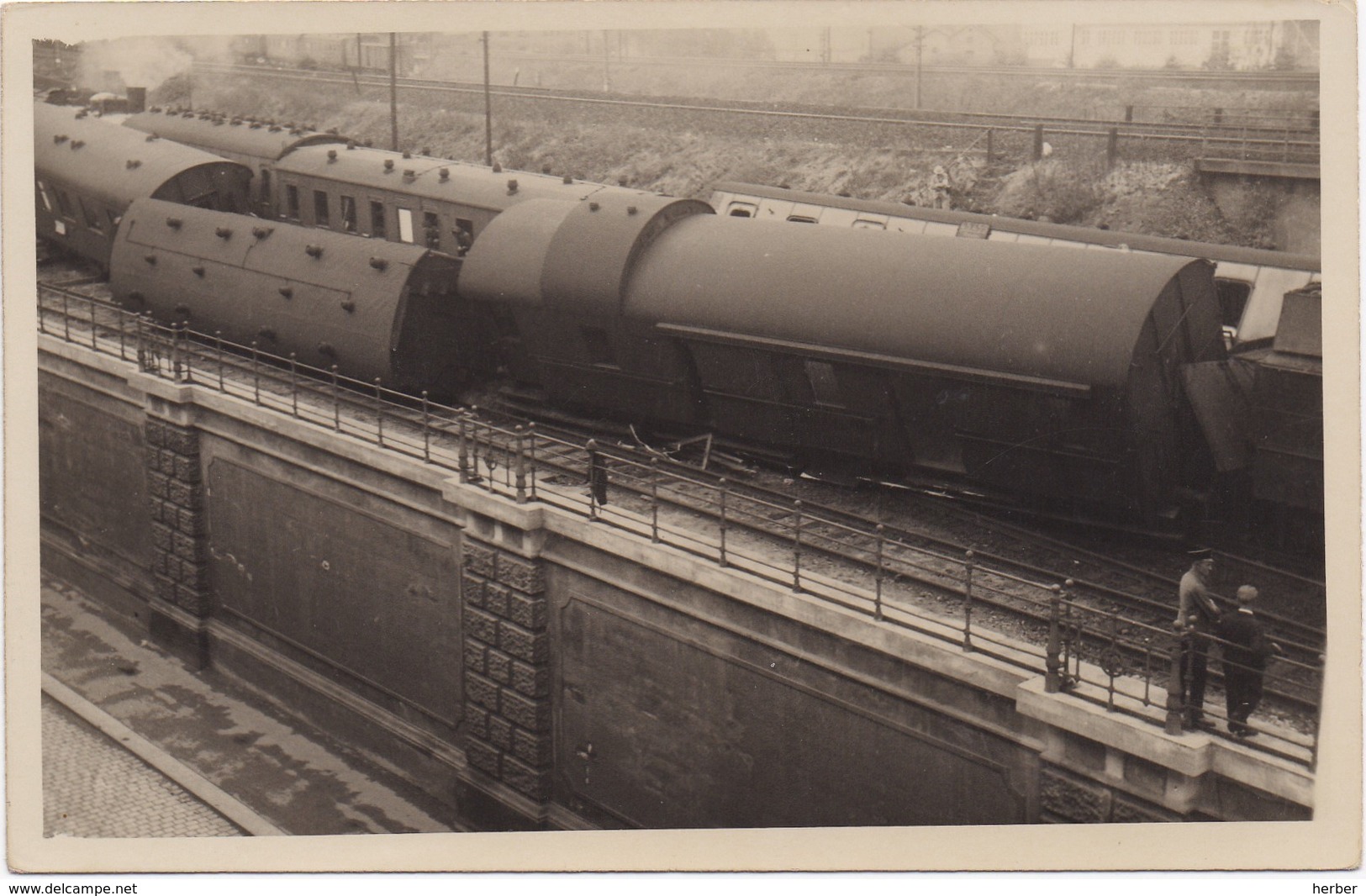 Lot 2x - Carte Photo Fotokarte - EISENBAHNUNFALL - 1930-1940 - DRESDEN ? WO ?? - Bahnhof Station Zug Trein Eisenbahn - Stations With Trains