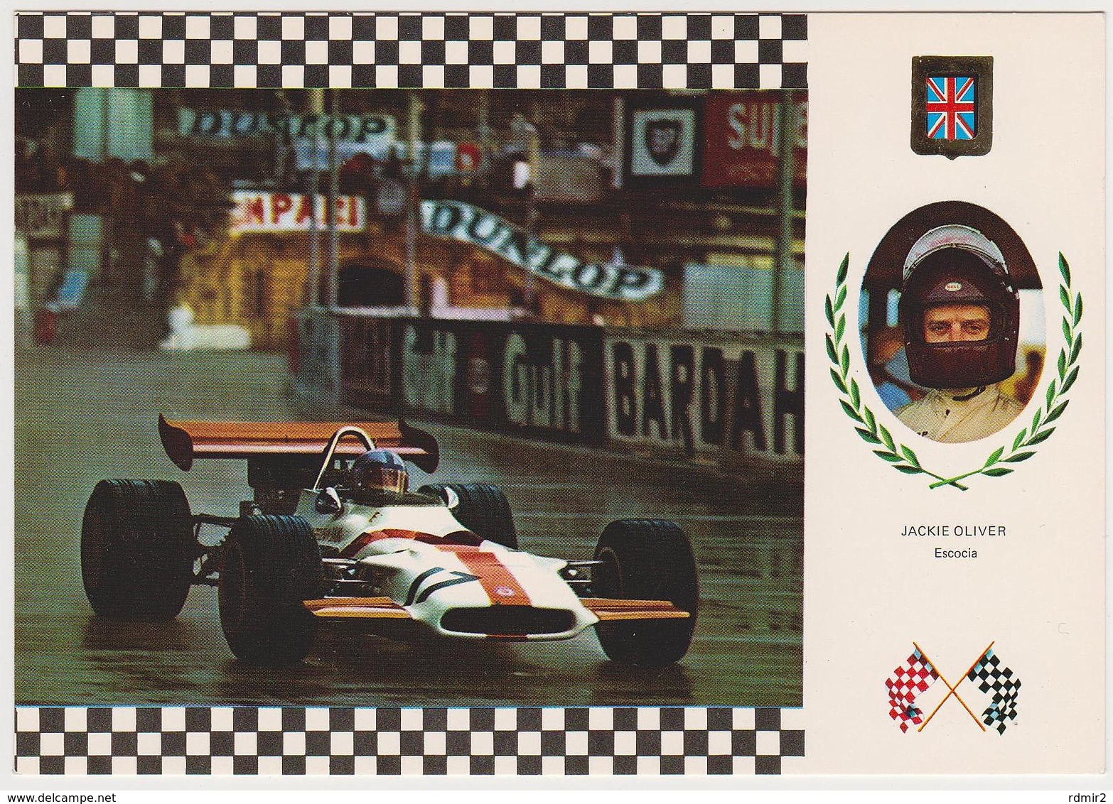 1384/ Jackie OLIVER (Scotland, UK). B.R.M. 153, F-1. Grand Prix (1971).- Non écrite. Unused. Non Scritta. - Grand Prix / F1