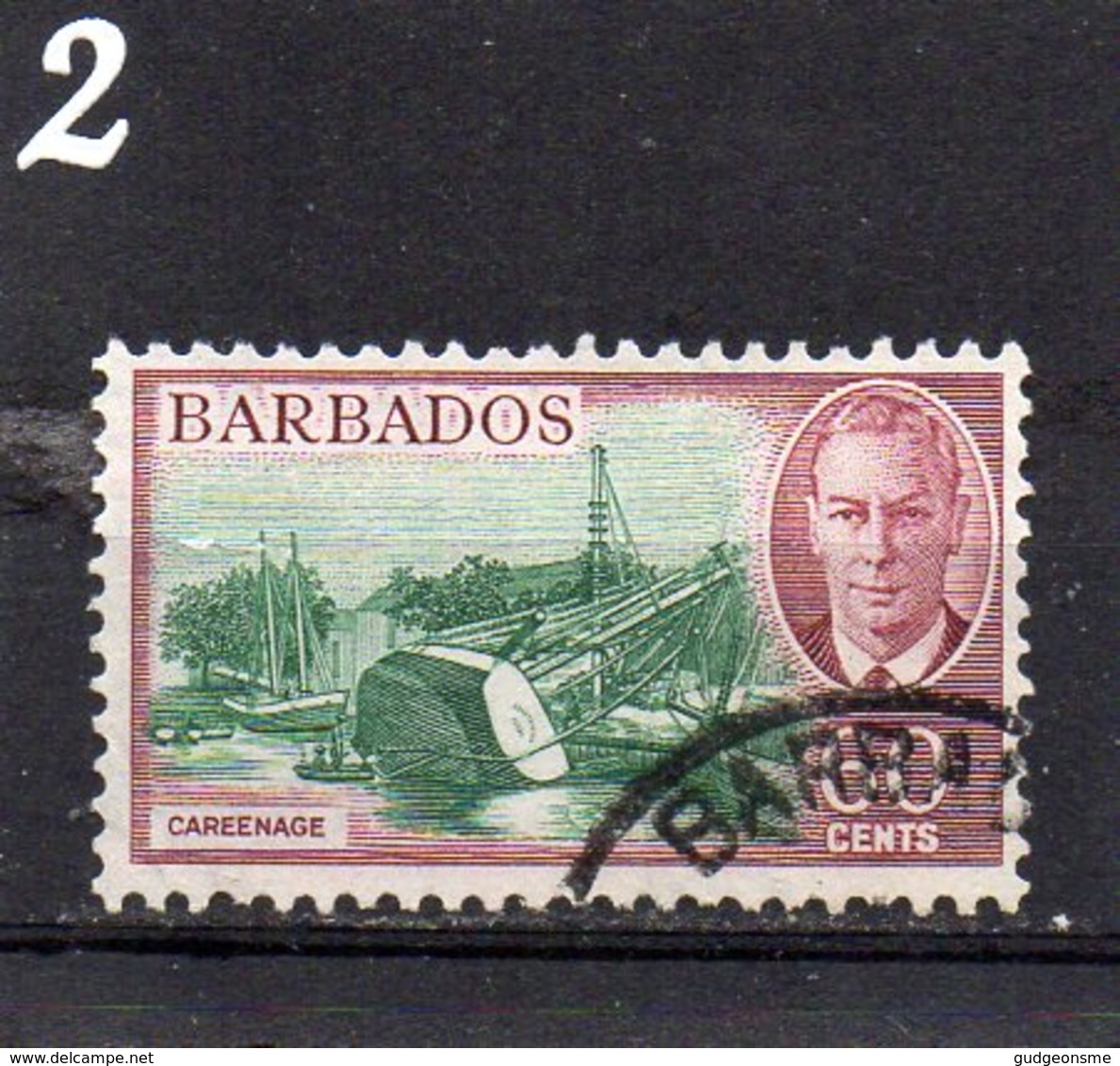 1950 GV1 Issue 60c Used - Barbados (...-1966)