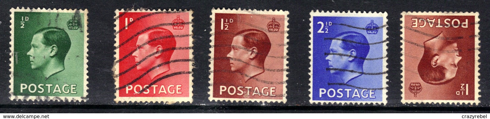 GB 1936 KEV111 Set 5 Stamps & Inverted Wmk SG 457 - 460 ( K1092 ) - Oblitérés