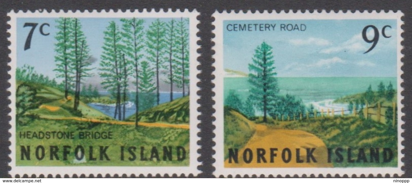 Norfolk Island ASC 74-75 1966 Scenes, Mint Never Hinged - Norfolk Island
