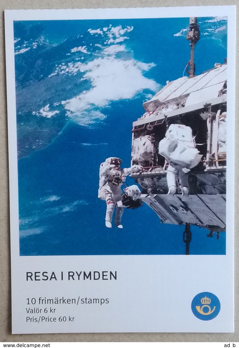 Sweden 2009. Mi 2714-2718. Journey Into Space. 1st Swedish Astronaut - 3 Years. Booklet - Europa