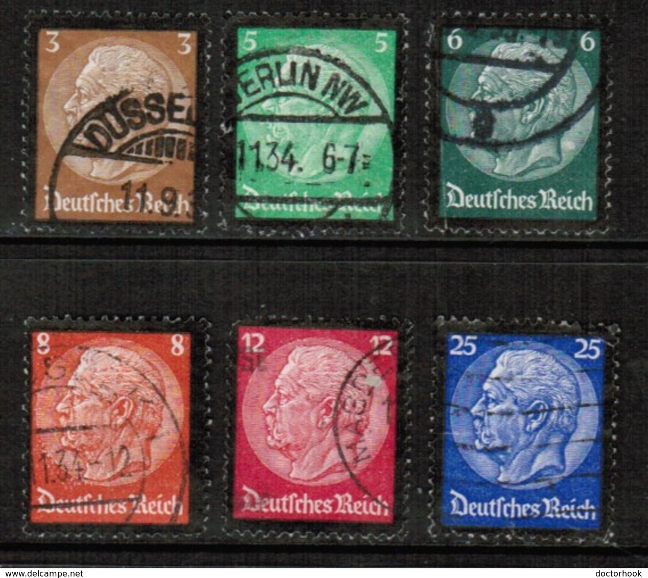 GERMANY  Scott # 436-41 VF USED (Stamp Scan # 459) - Used Stamps