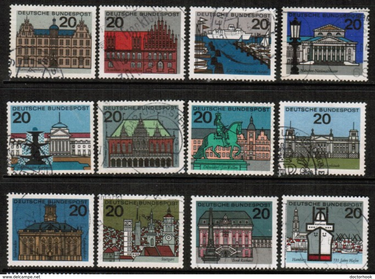 GERMANY  Scott # 869-79A VF USED (Stamp Scan # 459) - Used Stamps