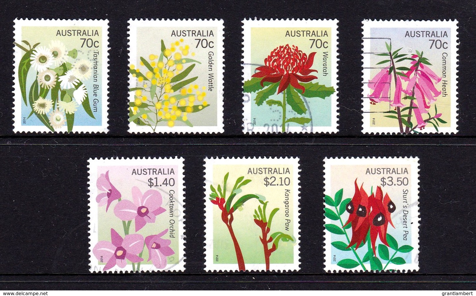 Australia 2017 State Floral Emblems Set Of 7 Used - Oblitérés