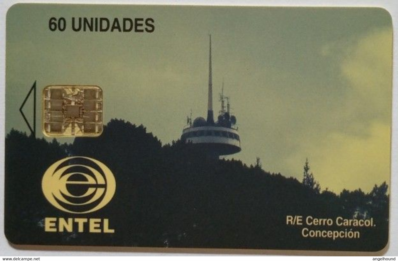Cike Entel Chip Card 60 Unidades " R/E Cerro Caracol  Concepcion " - Chile