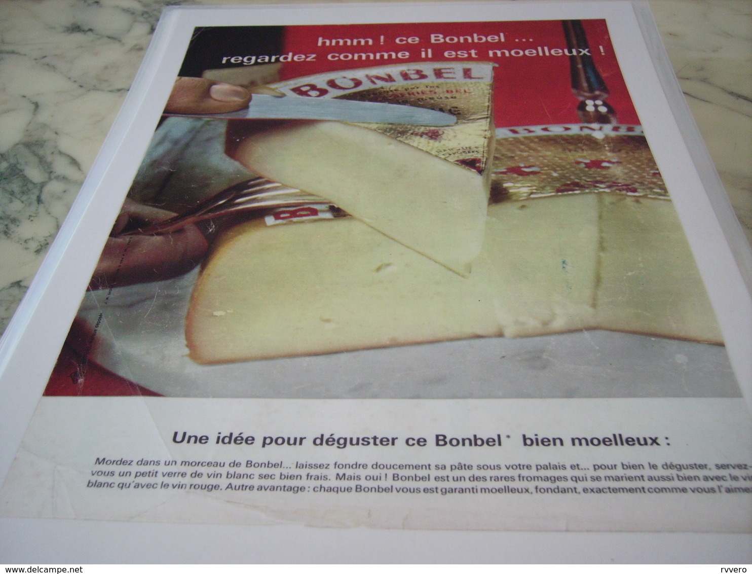 ANCIENNE PUBLICITE FROMAGE BONBEL DE NORMANDIE 1965 - Affiches