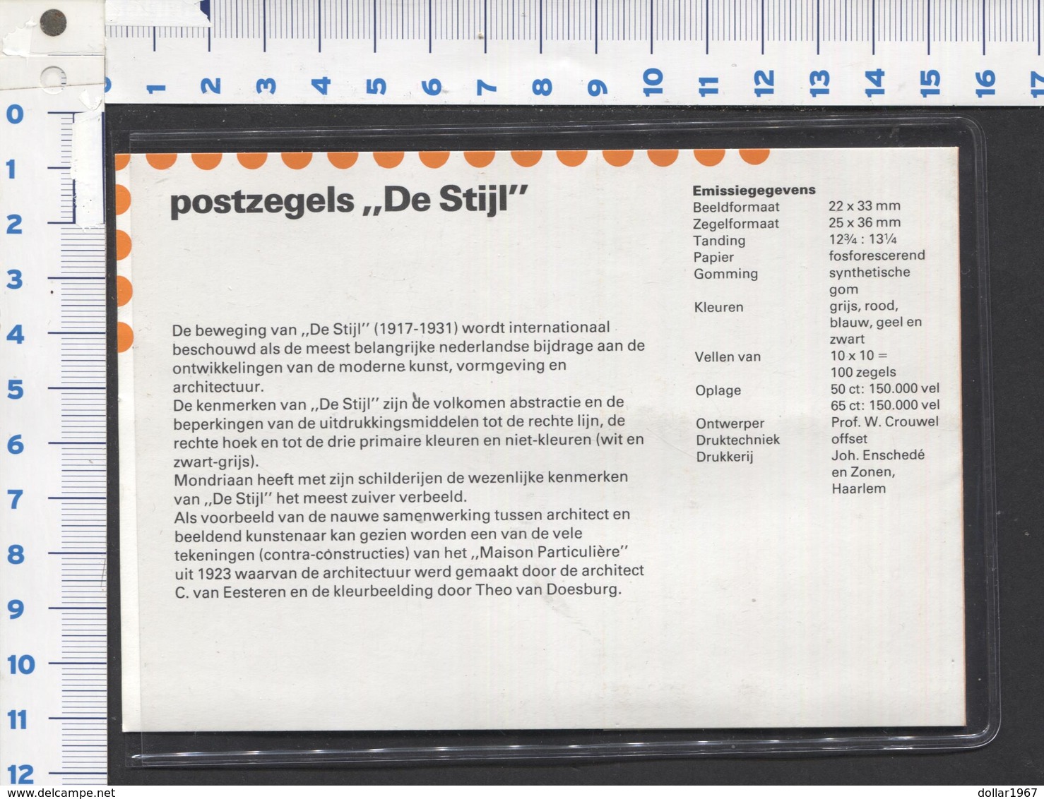 PTT Post , De Stijl - Mapje 13 ( 2 )  - NOT Used - See The 2 Scans For Condition( Originaal) - Unused Stamps