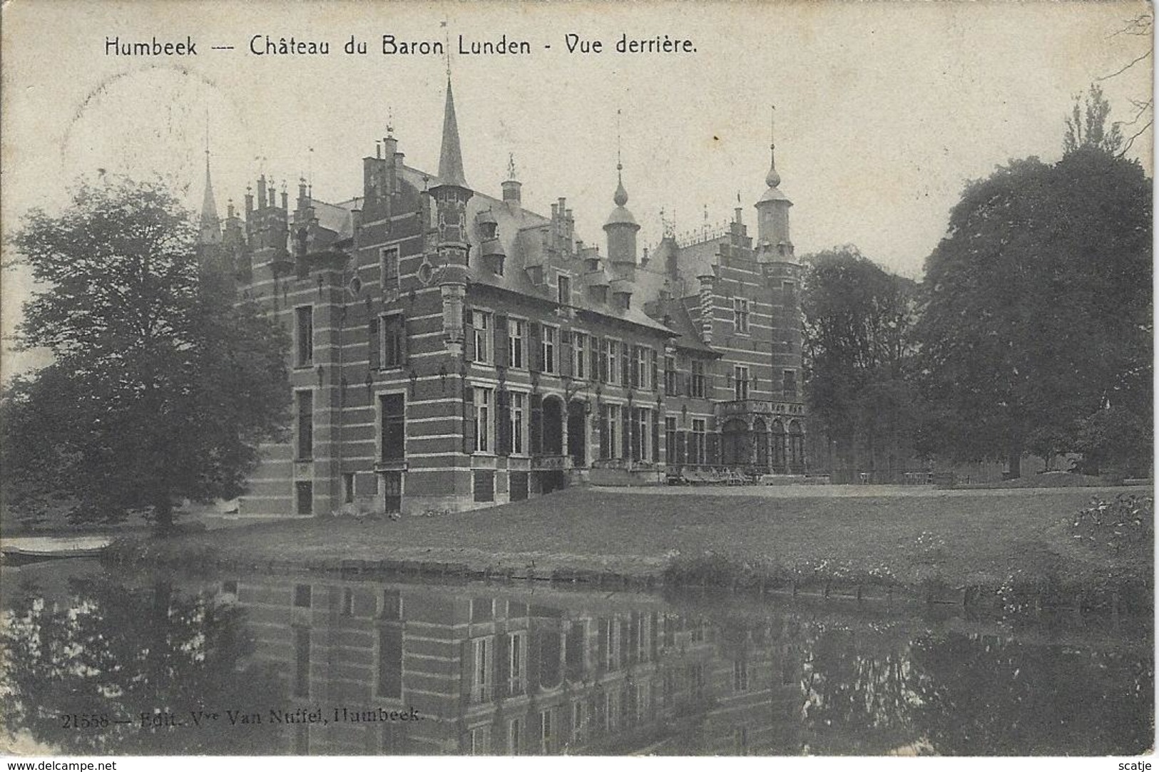 Humbeek   -   Château Du Baron Lunden   -   Vue Derrière   -  RELAIS!  -  1906  Naar   Bruxelles - Grimbergen