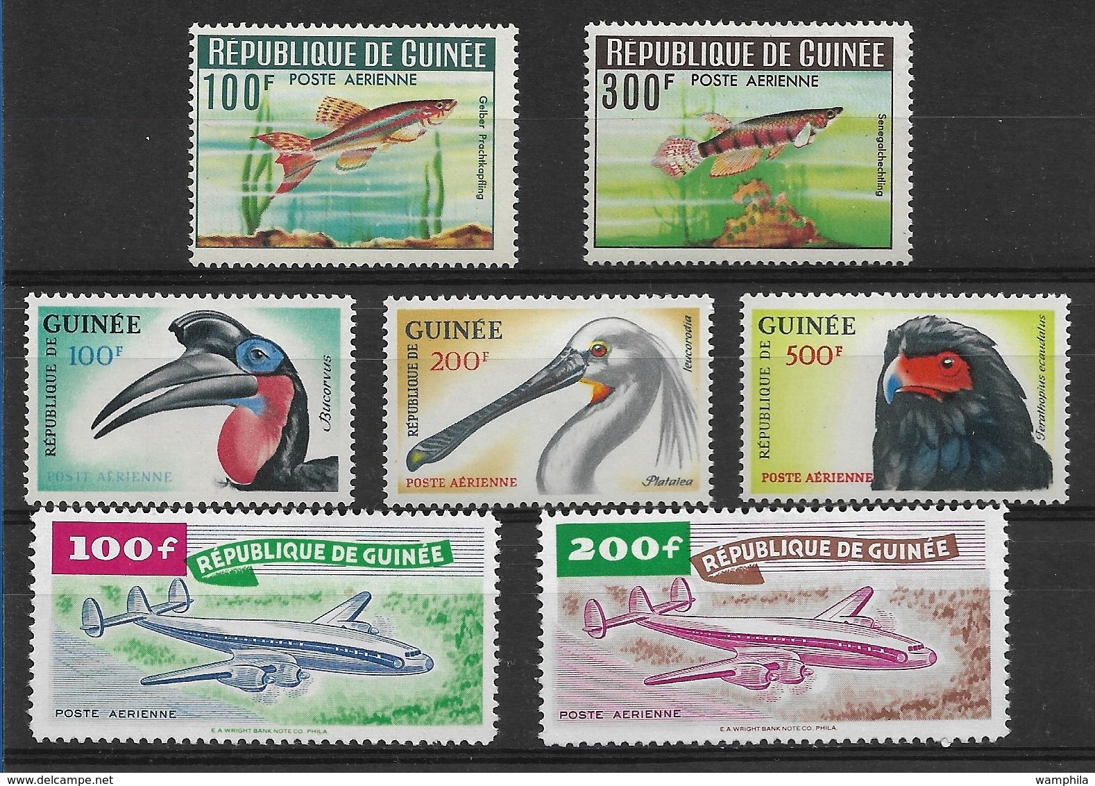 Guinée, Lot De P. Aérienne  + Blocs Feuillets, Voir Description Détaillée Cote 57,50€ - Guinea (1958-...)