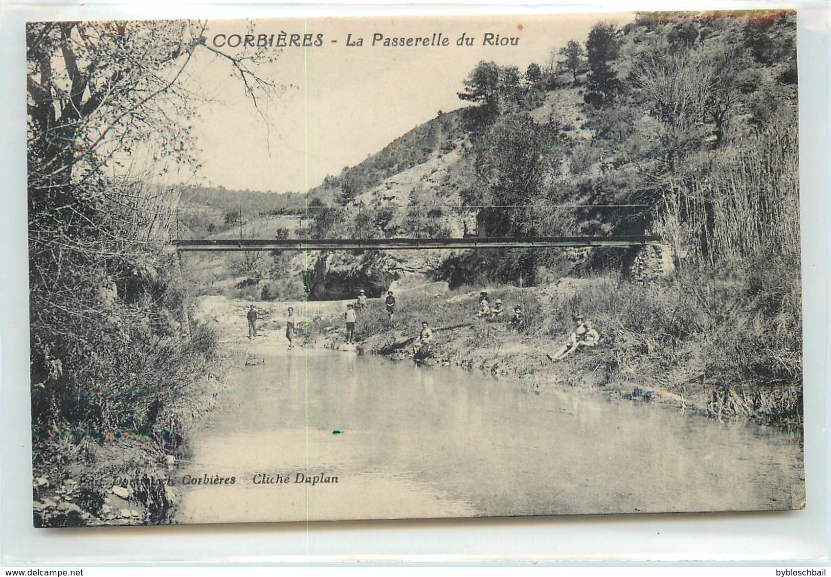 CPA 04 Alpes De Haute Provence Corbières La Passerelle Du Riou - Otros & Sin Clasificación