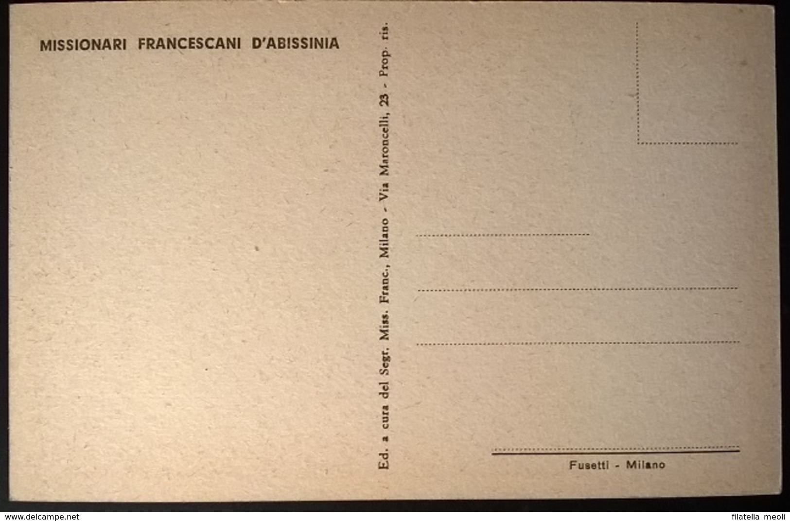 FRANCESCANI IN ABISSINIA B. ALBERTO DA SARTEANO - Missioni