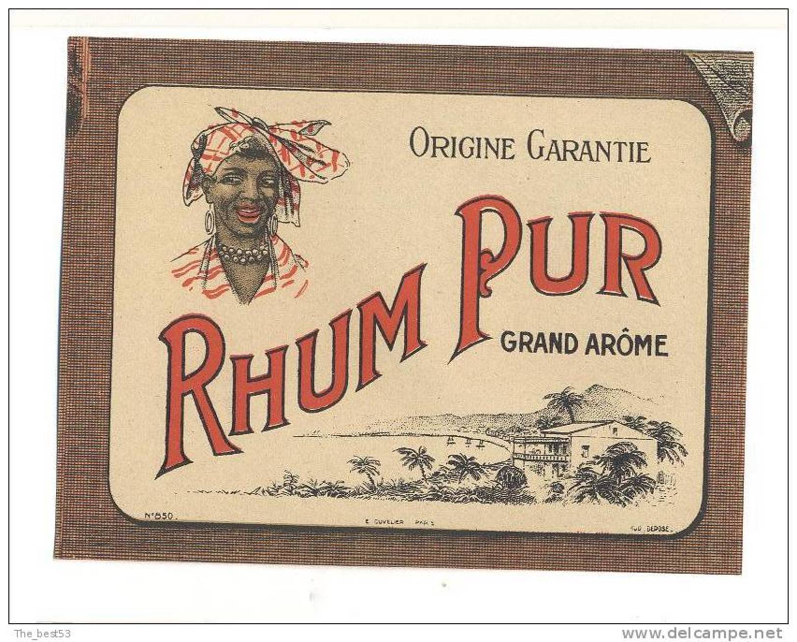 Etiquette De  Rhum  Pur  -  Grand Arôme - Rhum