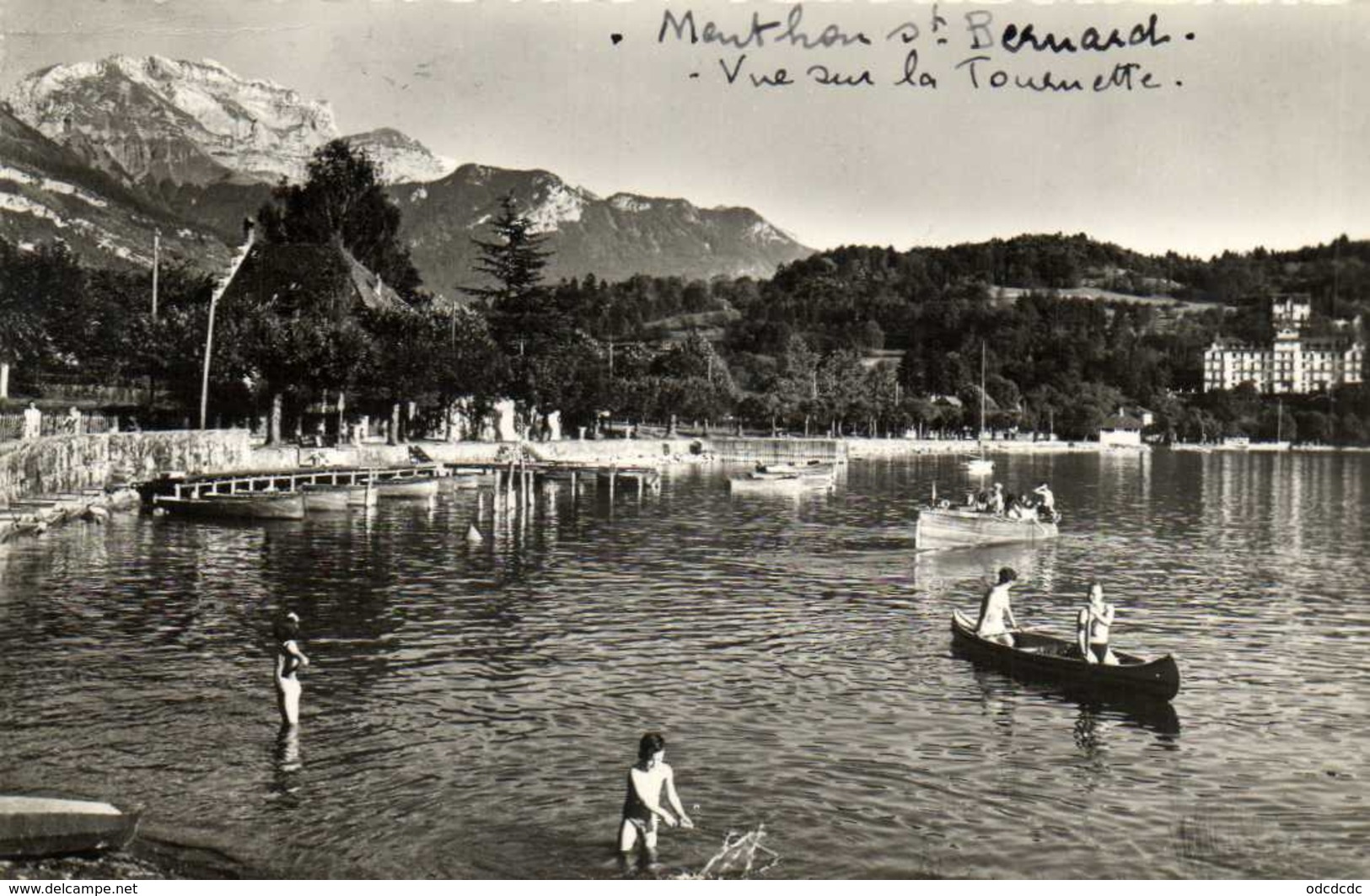 Cpsm Petit Format Lac D'Annecy MENTHON  SAINT BERNARD  Vue Sur La Tournette RV - Other & Unclassified