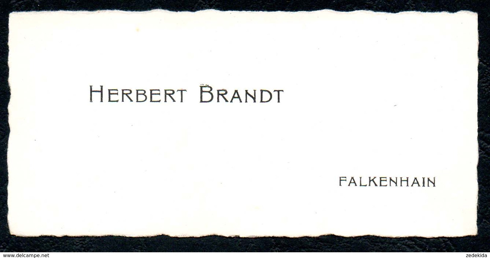 B7294 - Falkenhain - Herbert Brandt - Visitenkarte - Visitenkarten