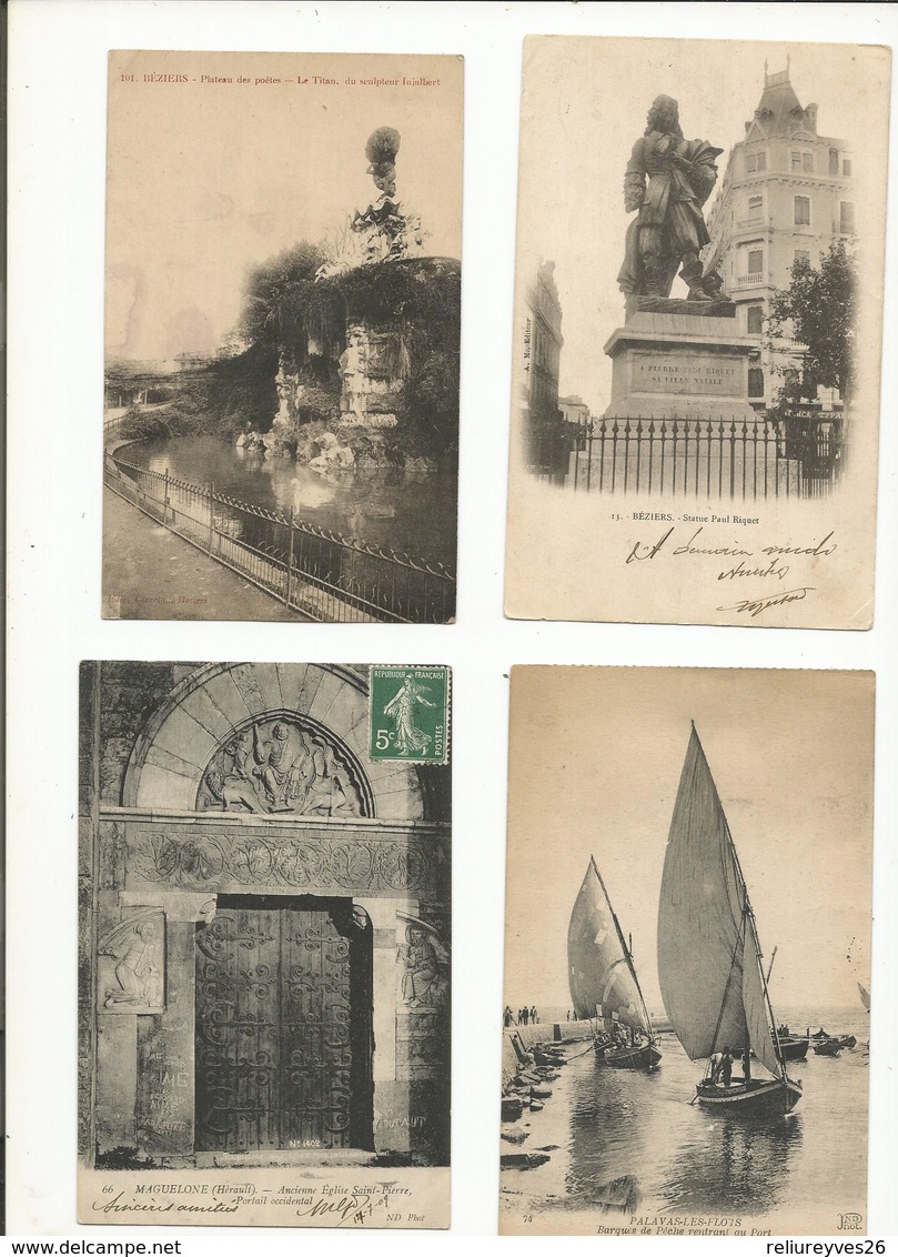 CPA, D.34 , Lot De 24 CPA  Du Département De L' Hérault - Autres & Non Classés