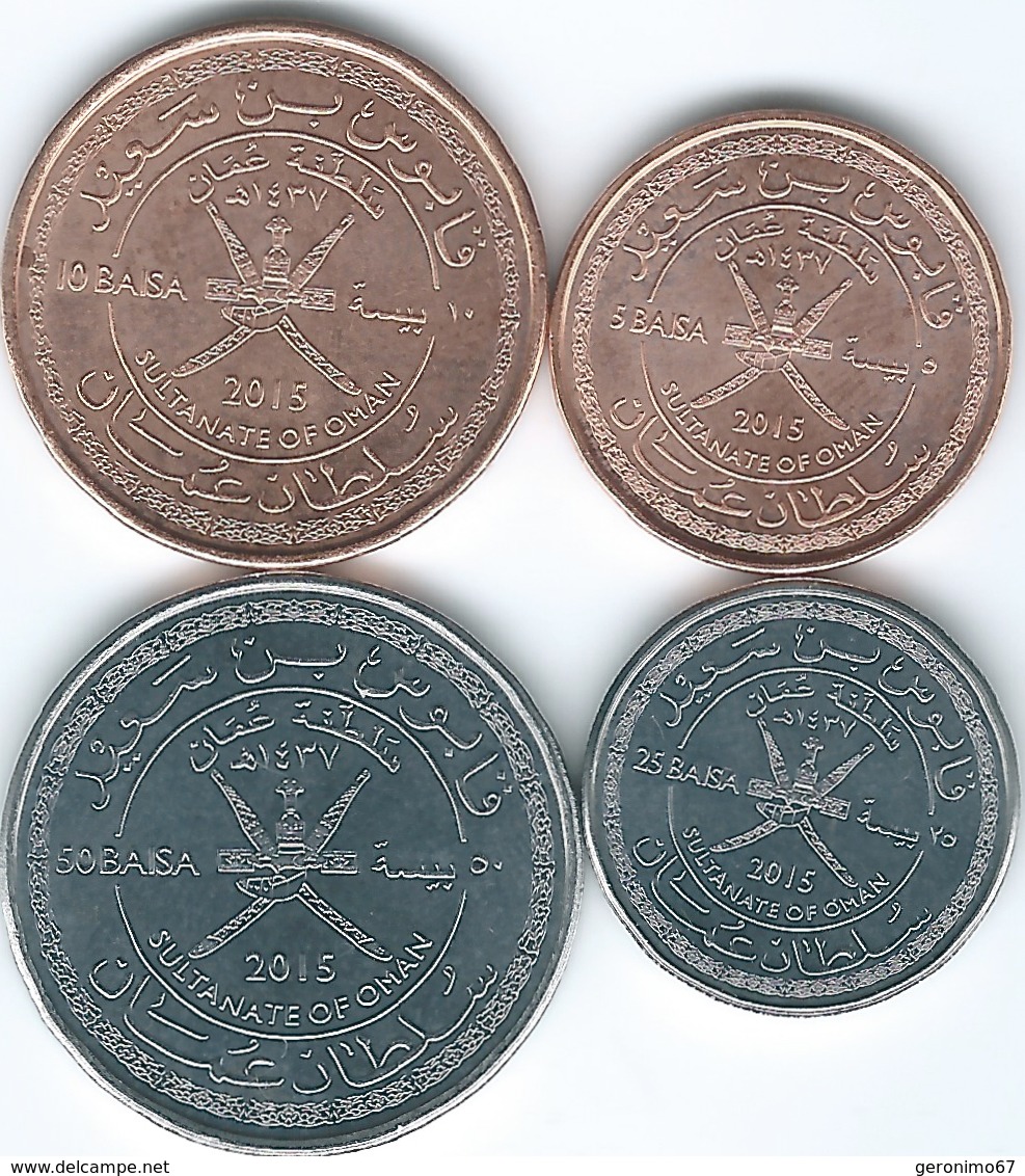 Oman - Qaboos - 2015 - 45th Anniversary Of Sultanate - National Day - 5, 10, 25 & 50 Baisa - Omán