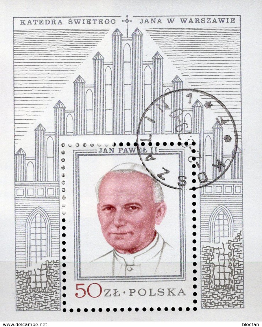 Abart Papst 1979 Polska Bl.75 **+Block 76 I O 52€ Pawel II.in Krakow Hb Ss Architectur Blocs Cover Sheets Bf Poland - Errors & Oddities