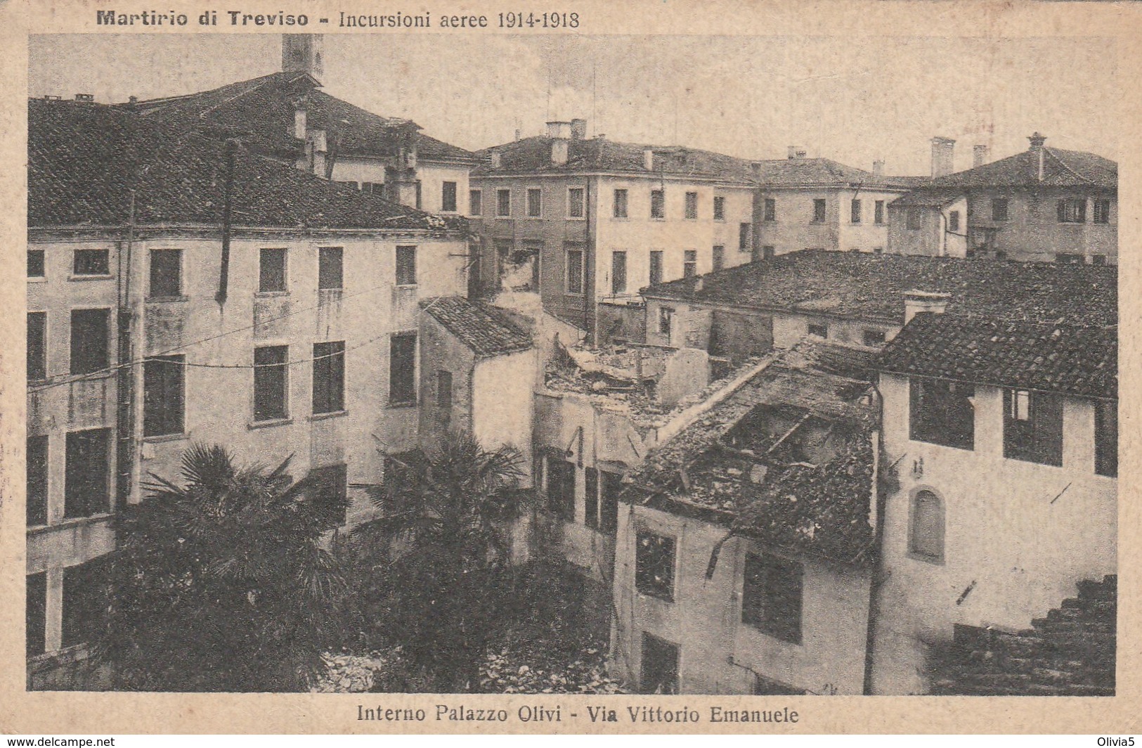 MARTIRIO DI TREVISO - INCURSIONE AEREI 1914 - 1918 - Treviso