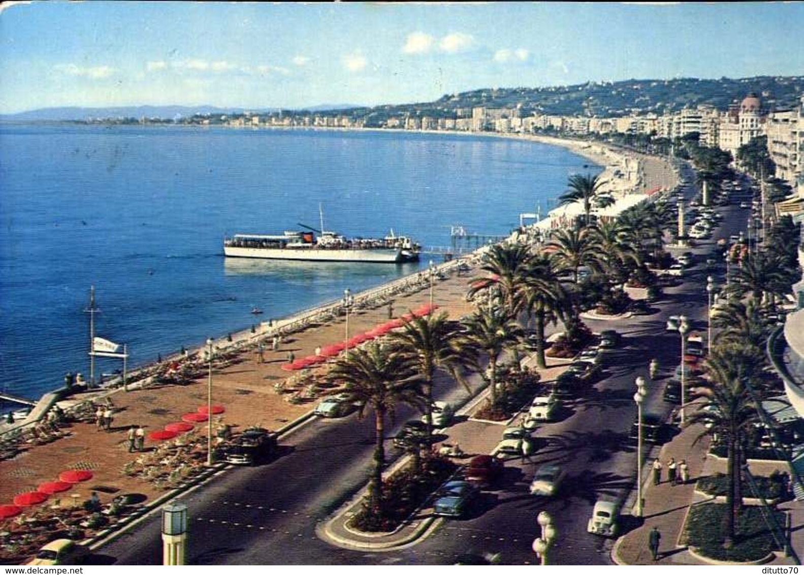 Nice - La Promenade Des Anglais Vue - Formato Grande Viaggiata – E 10 - Altri & Non Classificati