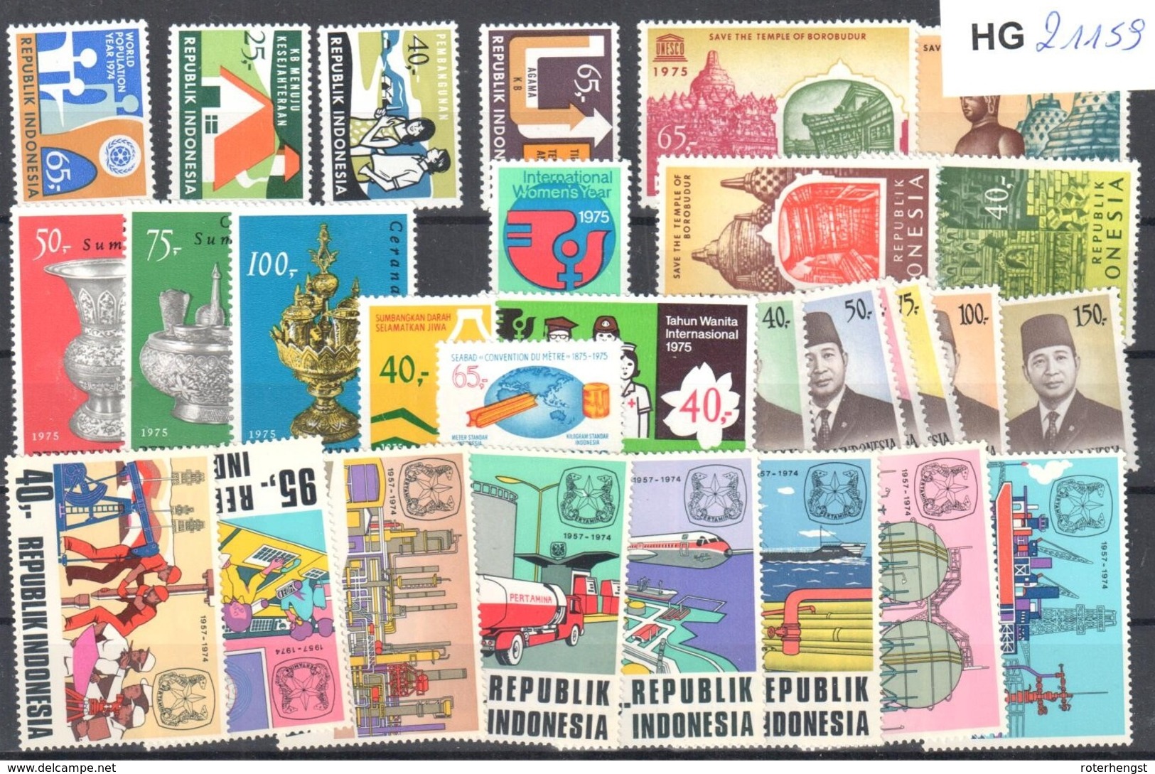 Indonesia 1974-75 Collection Mlh * (68 Euros) - Indonesien