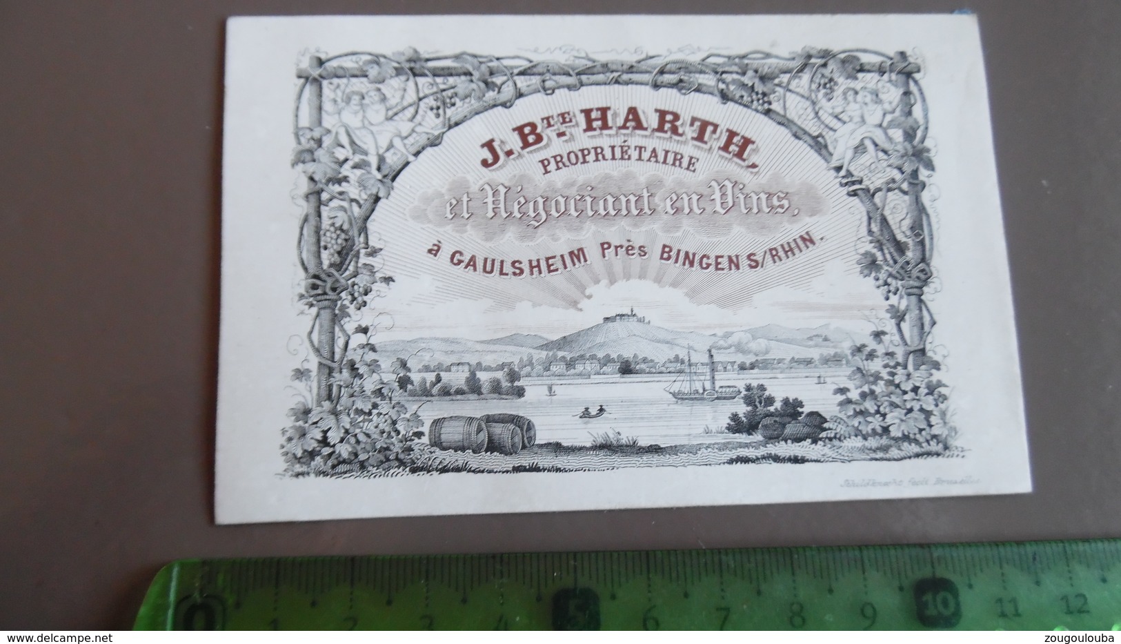 Publicité - Carte De Visite Harth Vin à Caulsheim Près Bingen Sur Rhin - Carte Porcelaine - Cartes De Visite