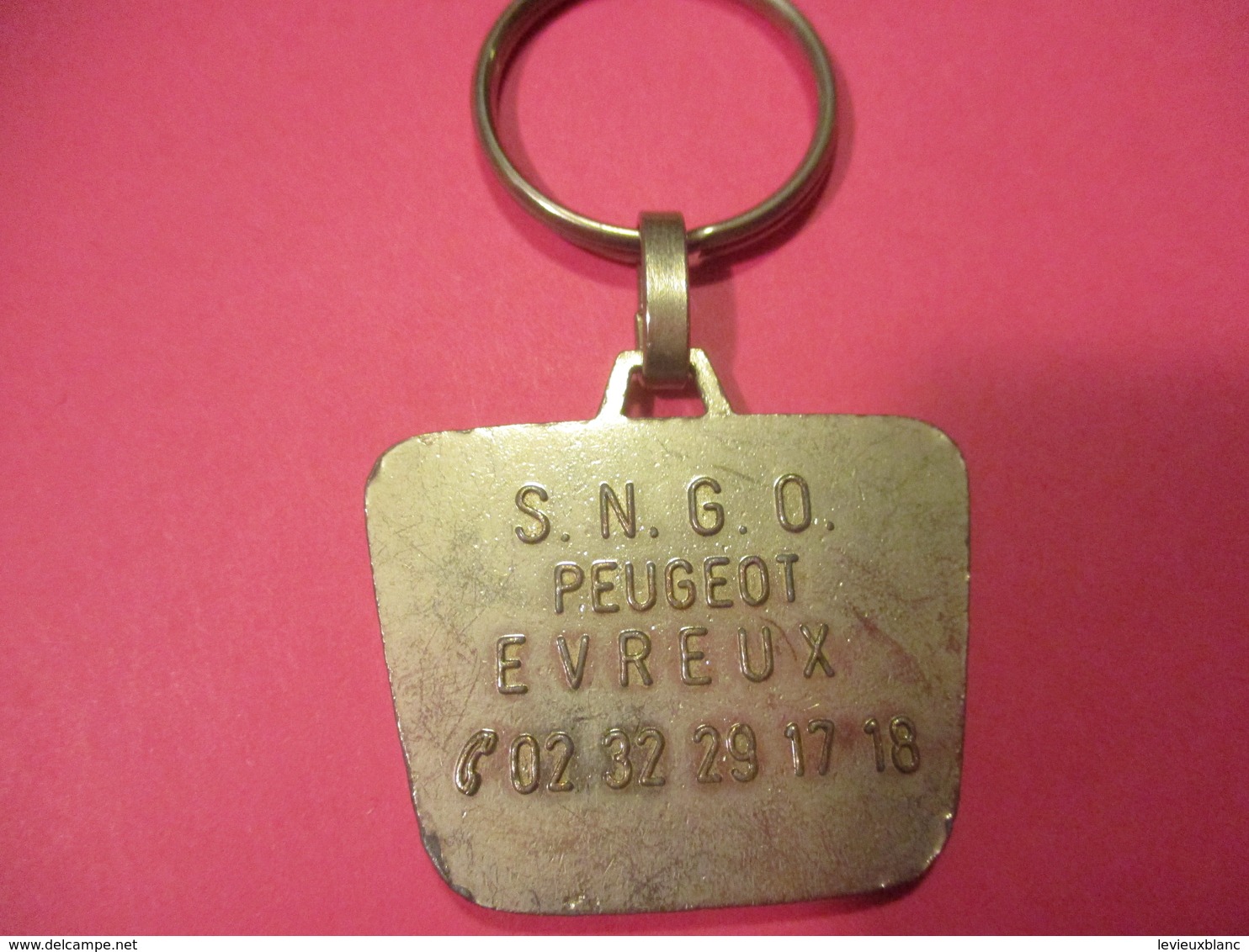 Automobile/PEUGEOT/ SNGO / EVREUX/Métallique/Bronze Nickelé Peint/Vers 1970-1980    POC424 - Porte-clefs