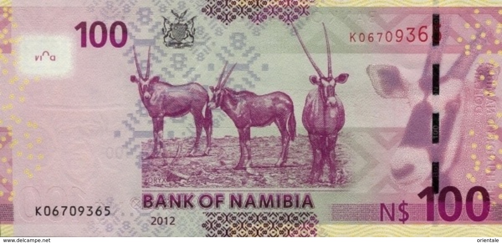 NAMIBIA P. 14 100 D 2012 UNC - Namibië