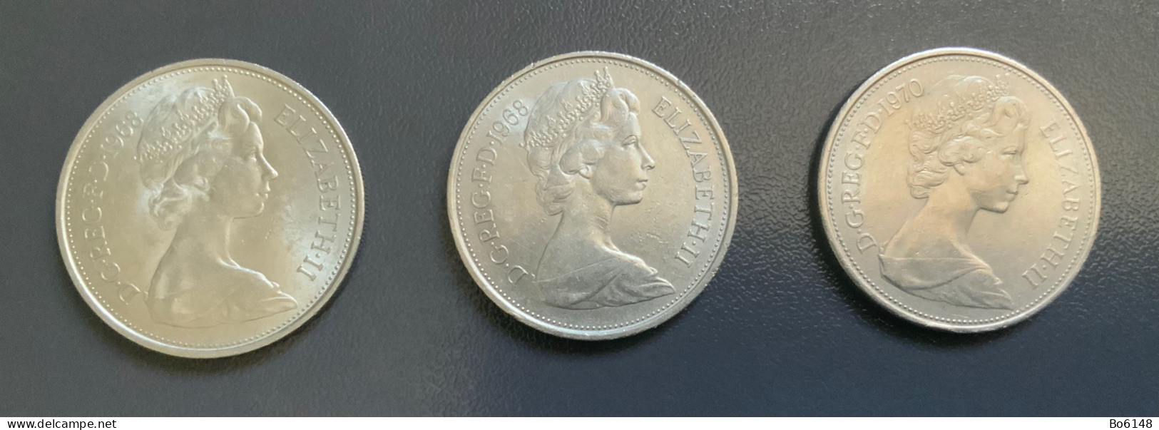 GRAN BRETAGNA  - 1968 E 1970 - 3 Monete Da 10 NEW PENCE - Elisabetta II - 10 Pence & 10 New Pence
